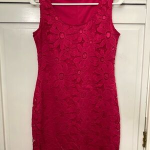 Elegant Pink Lace Dress